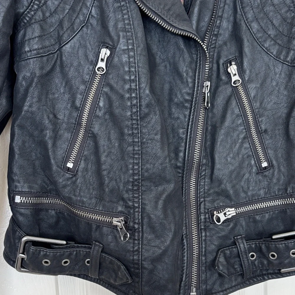 We The Free Black Leather Jacket - Picture 3 of 5
